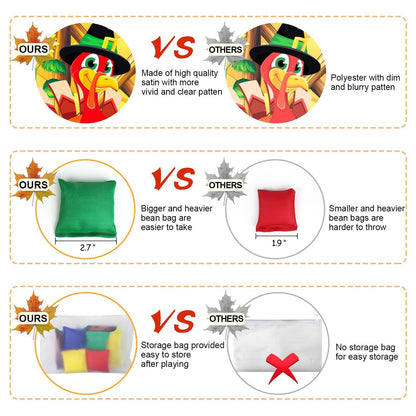 HiParty Thanksgiving Toss Game with 4 Bean Bags, Classic Fall Festival Design