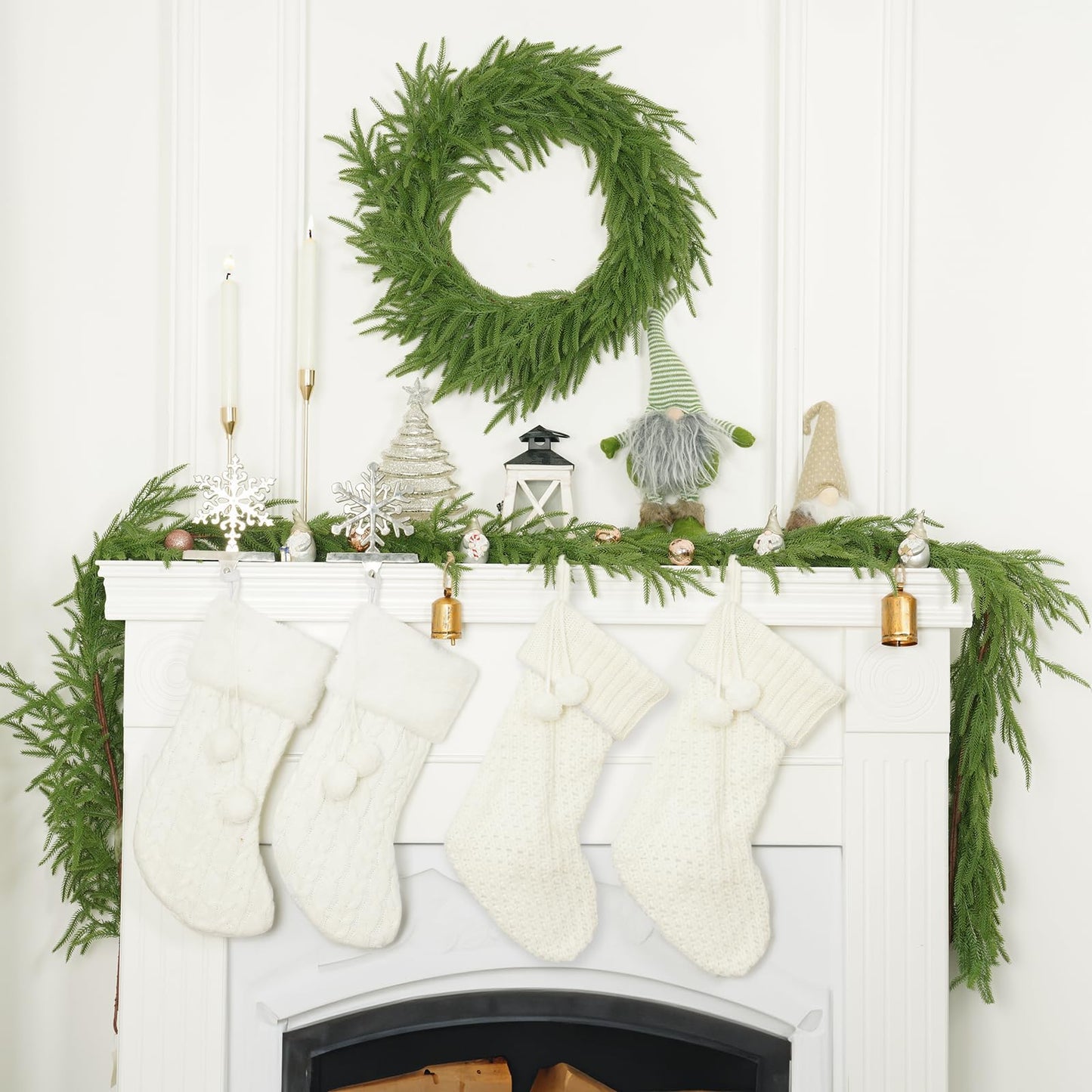 XmasExp Norfolk Pine Garland 6FT Realistic Artificial Christmas Green