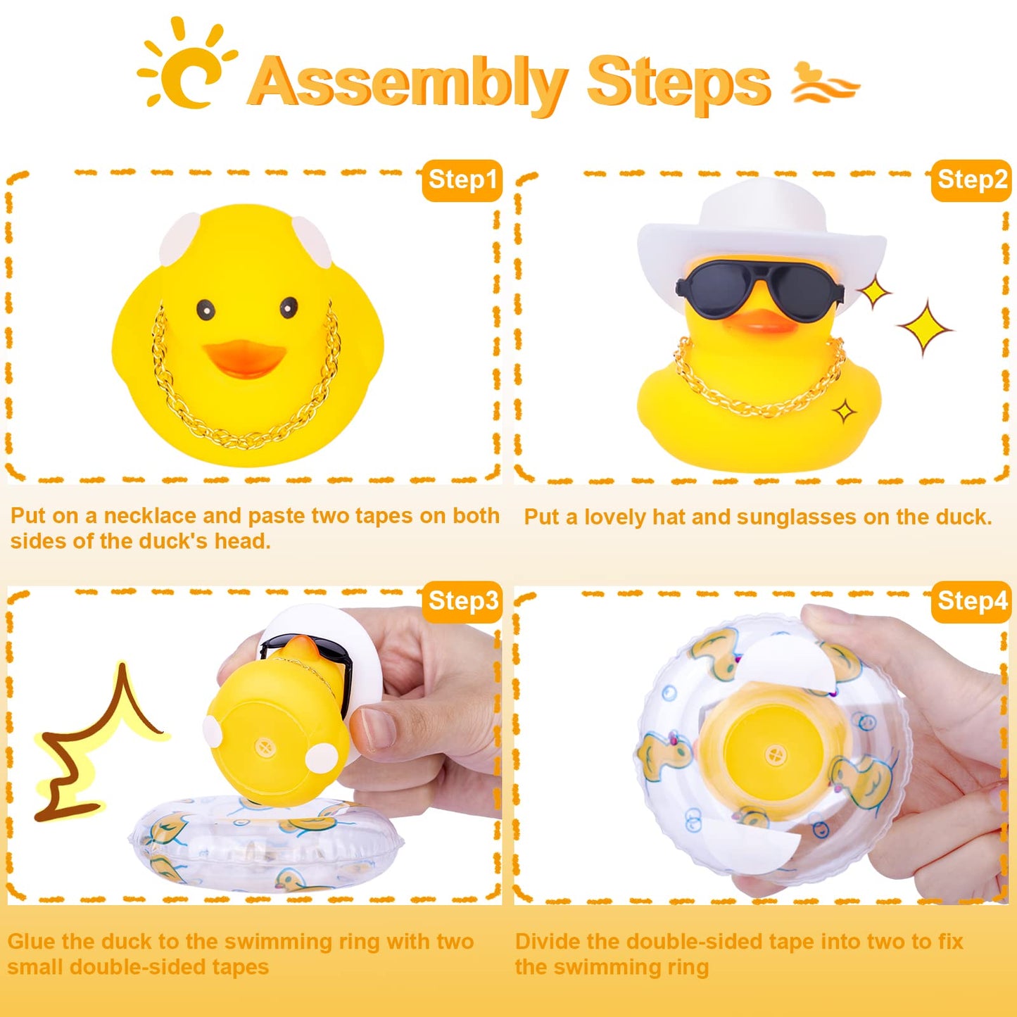 MuMyer Yellow Duck Dashboard Decoration Rubber Car Ornament Small N21