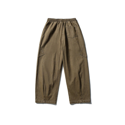 Japanese Retro Simple Solid Color Loose Overalls