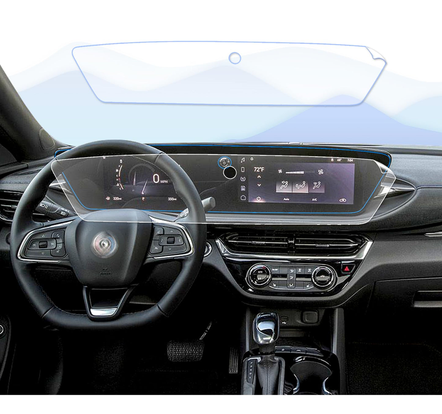 UFGDSHA Envista 2024-2025 Encore GX Avenir Matte Dashboard Screen Protector 2PCS