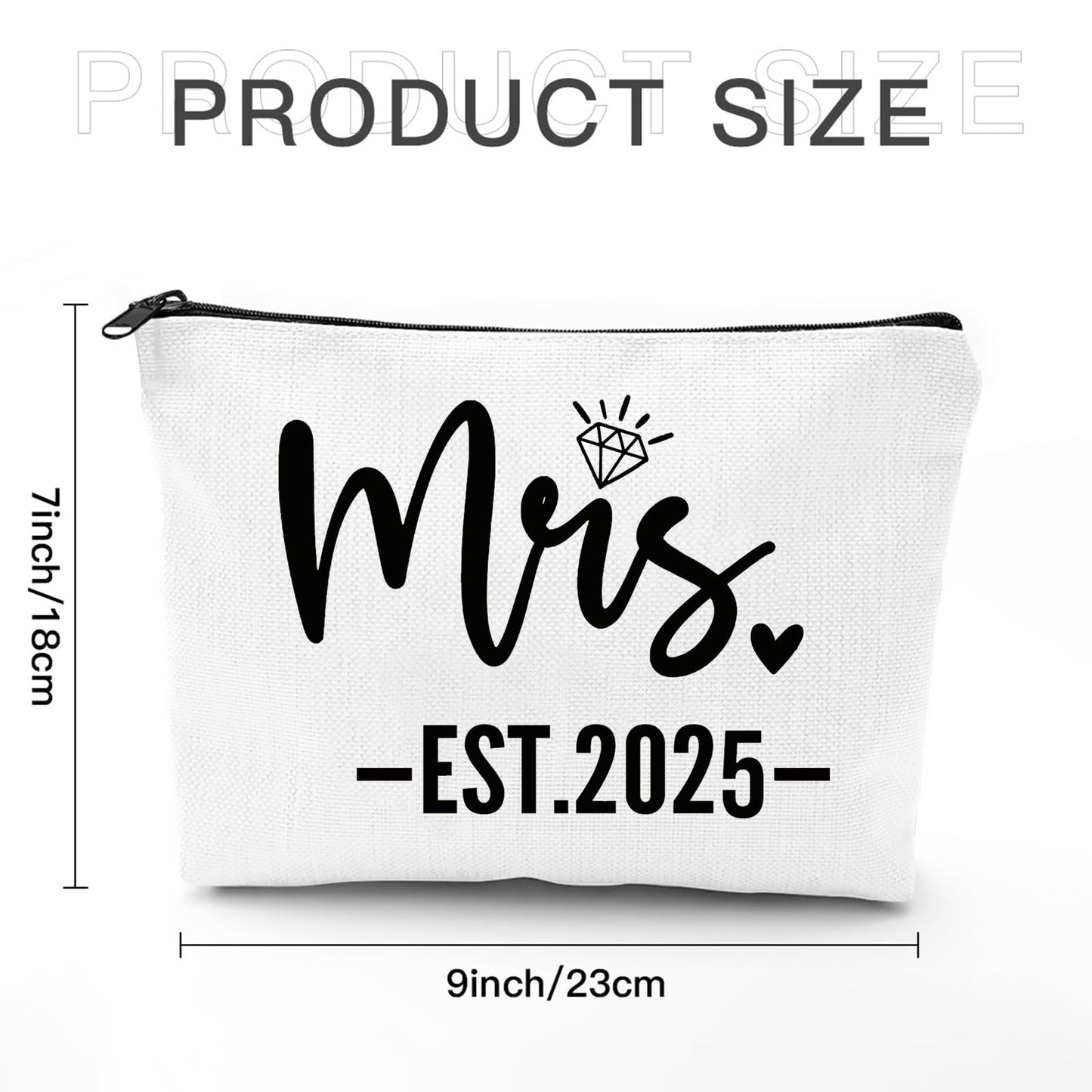 Cyntan Mrs Makeup Bag Bridal Shower Engagement Wedding Bachelorette Gift