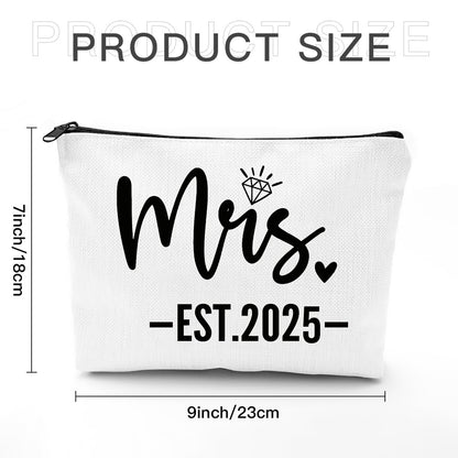 Cyntan Mrs Makeup Bag Bridal Shower Engagement Wedding Bachelorette Gift