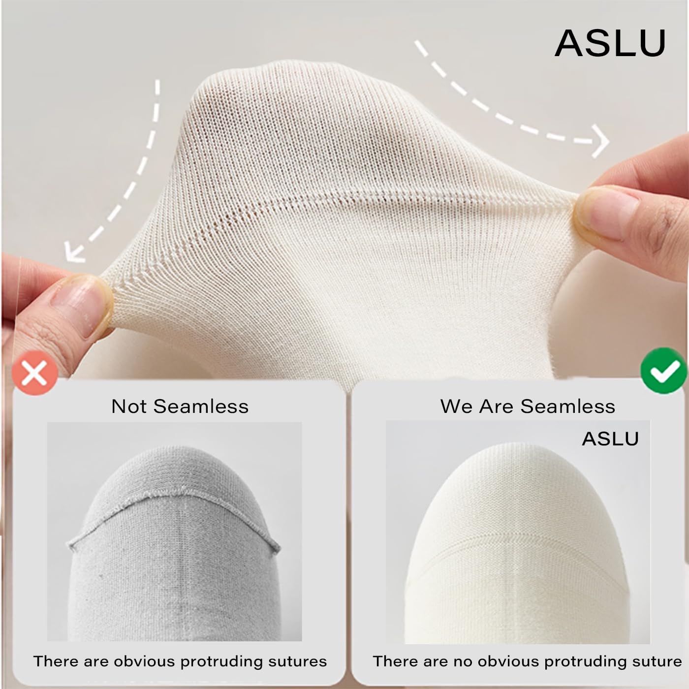 ASLU Athletic Compression Cushioned Ankle Socks Black 6 Pairs Size 6-9