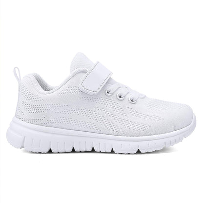 Sypsfwco Boys Girls Sneakers Mesh Breathable Lightweight Black Size 5 US