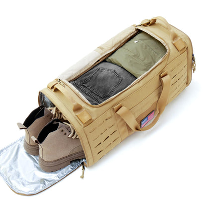 CONTAIL 48L Military Tactical Molle Duffle Bag Detachable Straps Earth Yellow