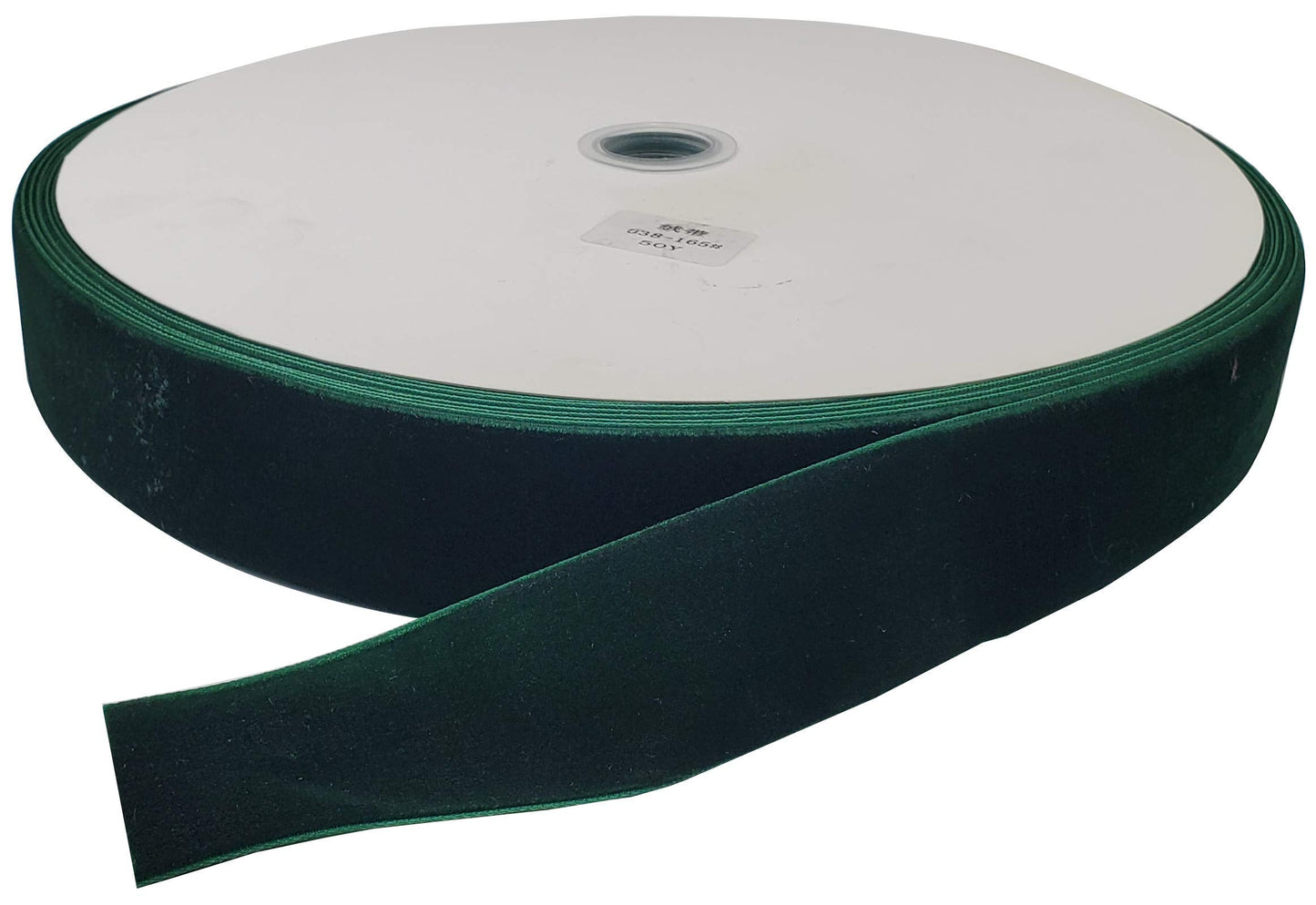 Tianying Velvet Ribbon Spool 10 Yards 1.5 Inch Dark Green Nylon
