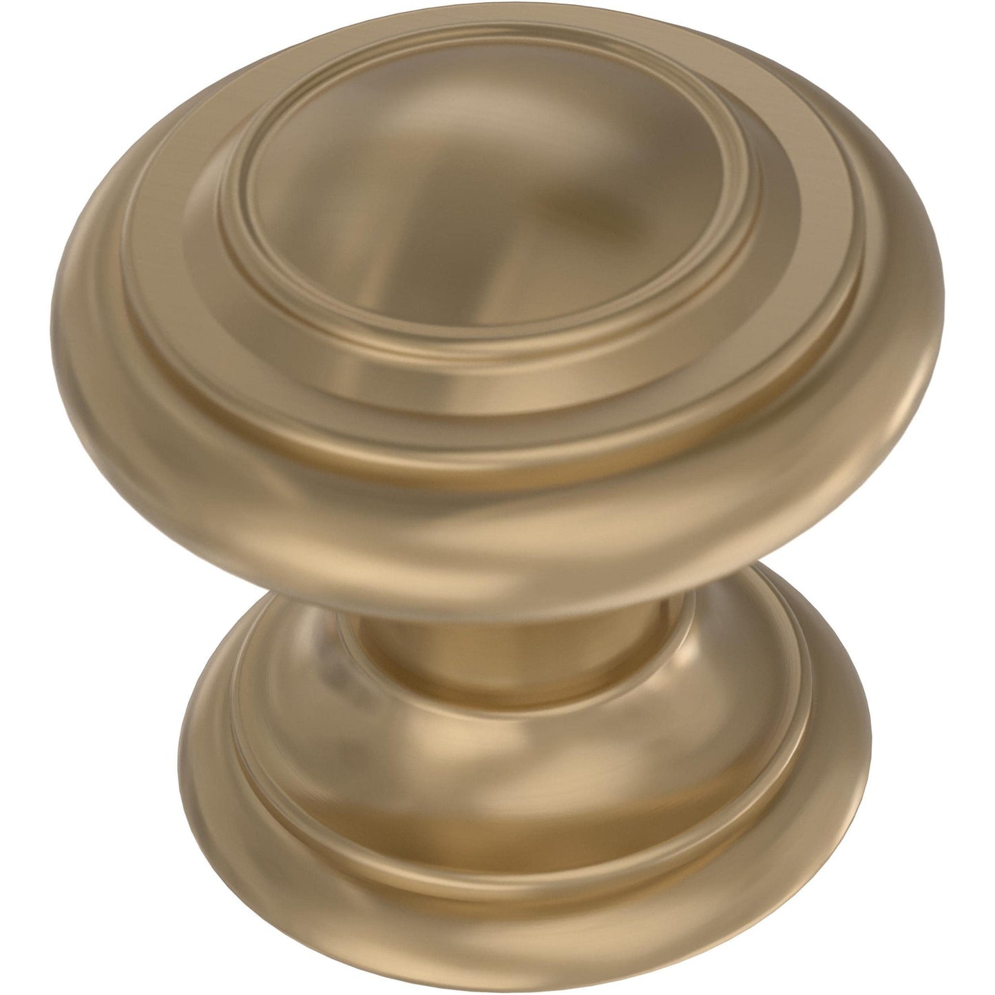 Franklin Brass Matte Black Cabinet Knobs 1-1/8" Round 10-Pack Simple Double Ring