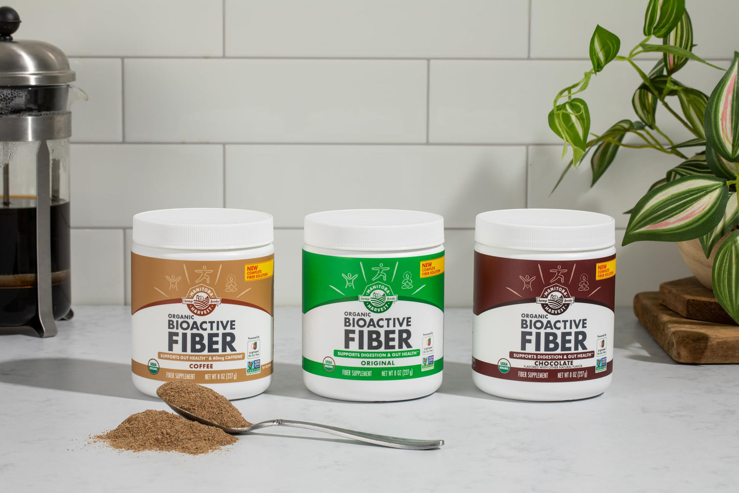 Manitoba Harvest Organic BioActive Fiber Supplement 6g Fiber 8oz Coffee