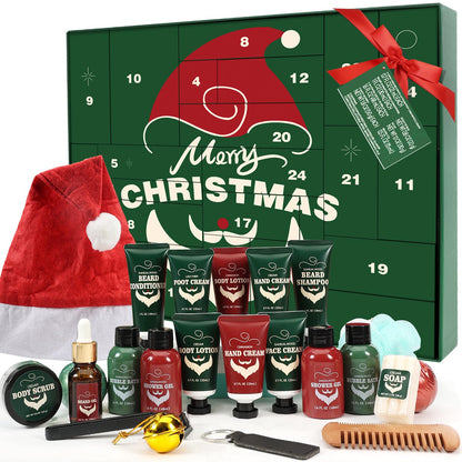 Rinse & Robust Advent Beauty Calendar 2025 Beard Care Kit 24 Days Red
