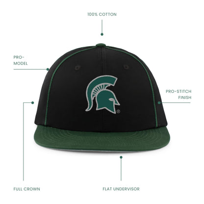 Pacific Headwear NCAA Michigan State Team Flatbill Cap Green OS