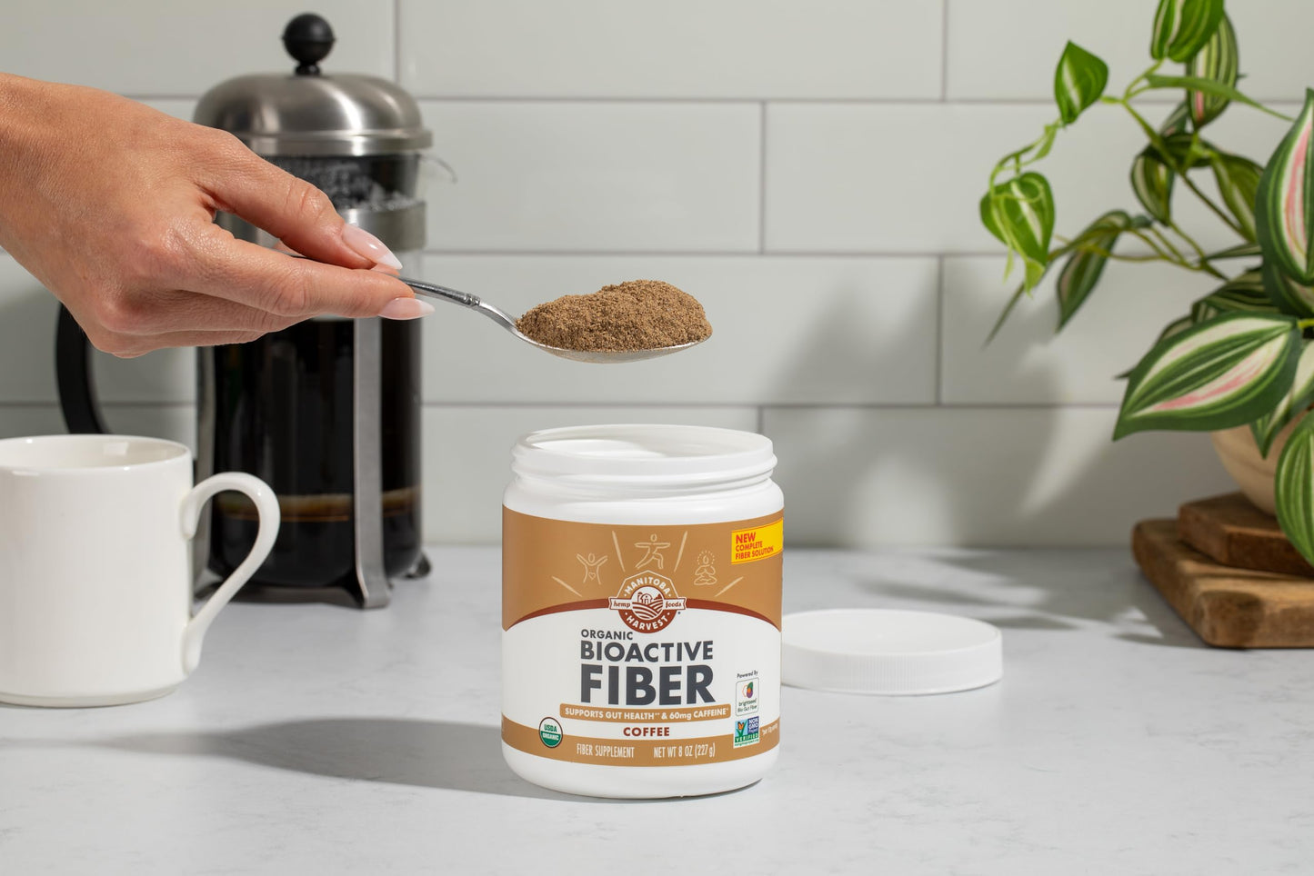 Manitoba Harvest Organic BioActive Fiber Supplement 6g Fiber 8oz Coffee