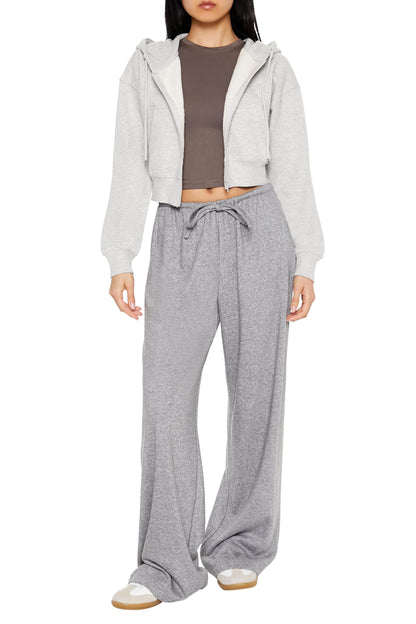 Forever 21 Ribbed Knit High-Rise Pants Dark Grey Size M