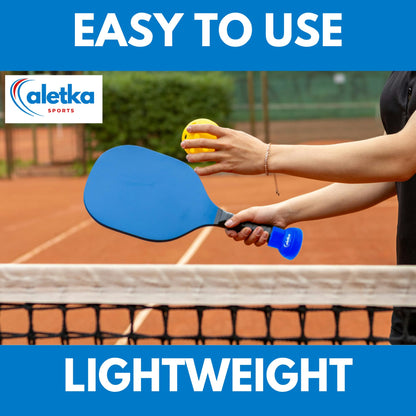 aletka 2-Pack Pickleball Ball Retriever Paddle Suction Cup Blue Pink