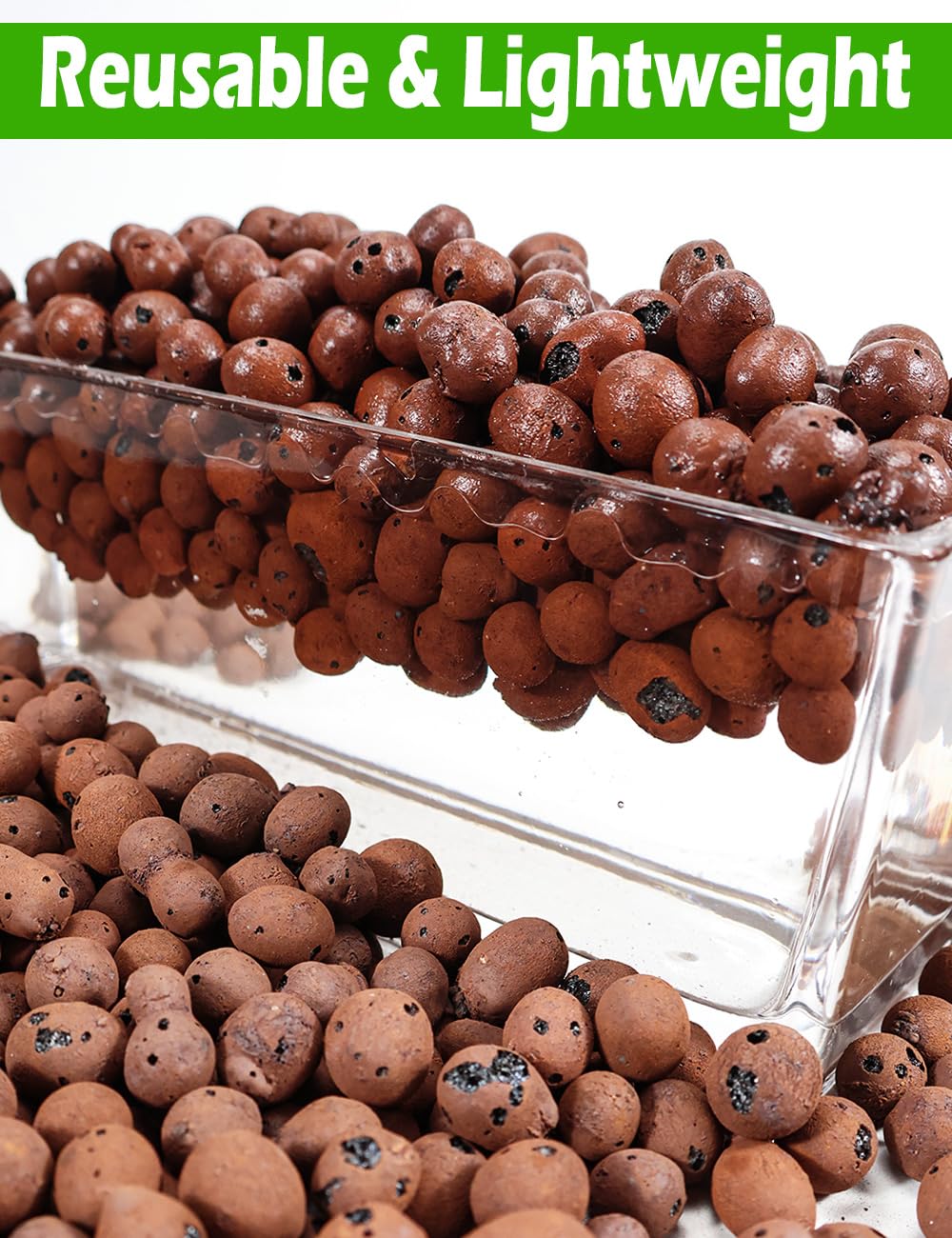 TOYPOPOR Leca Clay Pebbles Grow Media 6 Quarts Lightweight Clay Balls