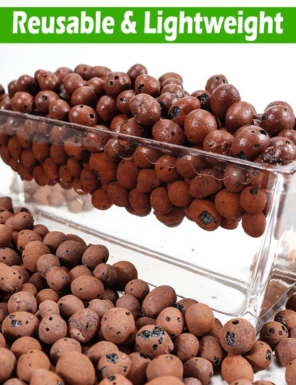 TOYPOPOR Leca Clay Pebbles Grow Media 6 Quarts Lightweight Clay Balls