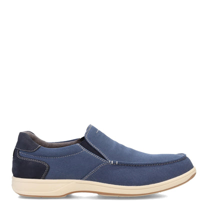 Florsheim Lakeside Canvas Moc Toe Slip-On Navy Nubuck 7W 3E Size 7W
