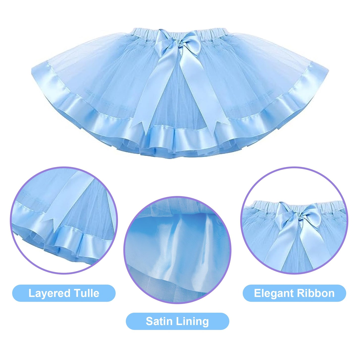 K-Acc Birthday Girl Outfit T-Shirt Blue Ears Tutu Dress Satin Sash Size 8