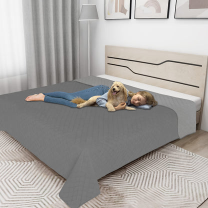 Easy-Going Waterproof Reversible Dog Bed Cover 68x86 Gray/Light Gray