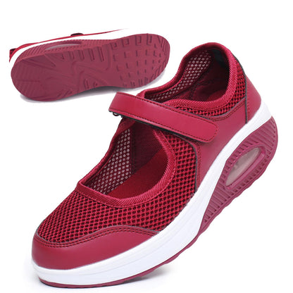 Git-up Women's Arch Support Walking Shoes Orthopedic Sneakers Red Size 9.5