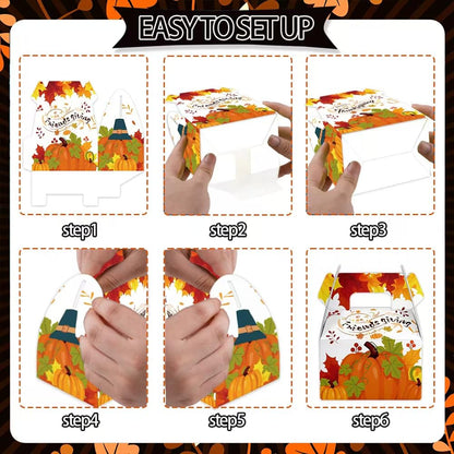 Generic Friendsgiving Gift Bags Thanksgiving Party Favors Orange 12 Pack