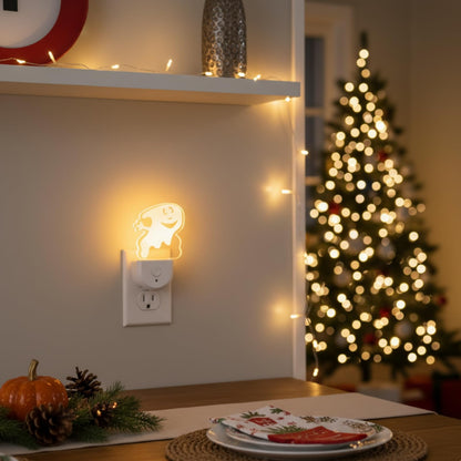 Meonum 2-Pack Christmas Night Light 6-Color LED Dusk-to-Dawn Wall Plug Spooky A