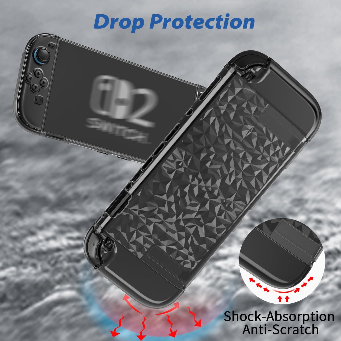 HEYSTOP Switch 2 Protective Case with Screen Protector Transparent Cover