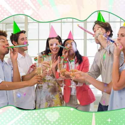 Potchen 12 Pcs Green Glitter Spiral Reusable Plastic Drinking Straws