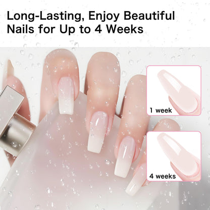 Creaglam Short Square Nail Tips 240Pcs Clear Acrylic 12 Sizes Soft Gel