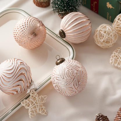 12 Pcs Pink Christmas Tree Ornaments Shatterproof Balls Holiday Decor