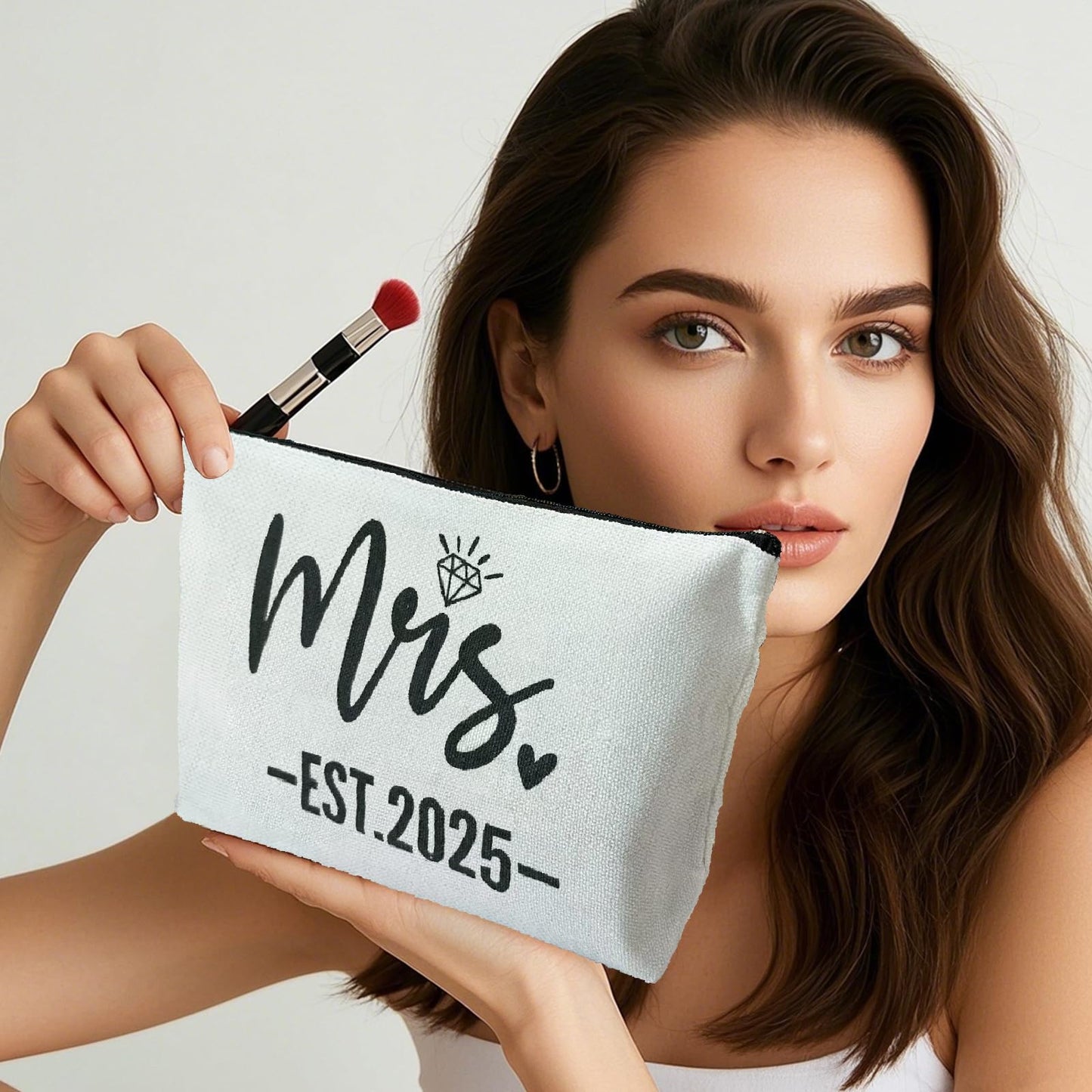 Cyntan Mrs Makeup Bag Bridal Shower Engagement Wedding Bachelorette Gift