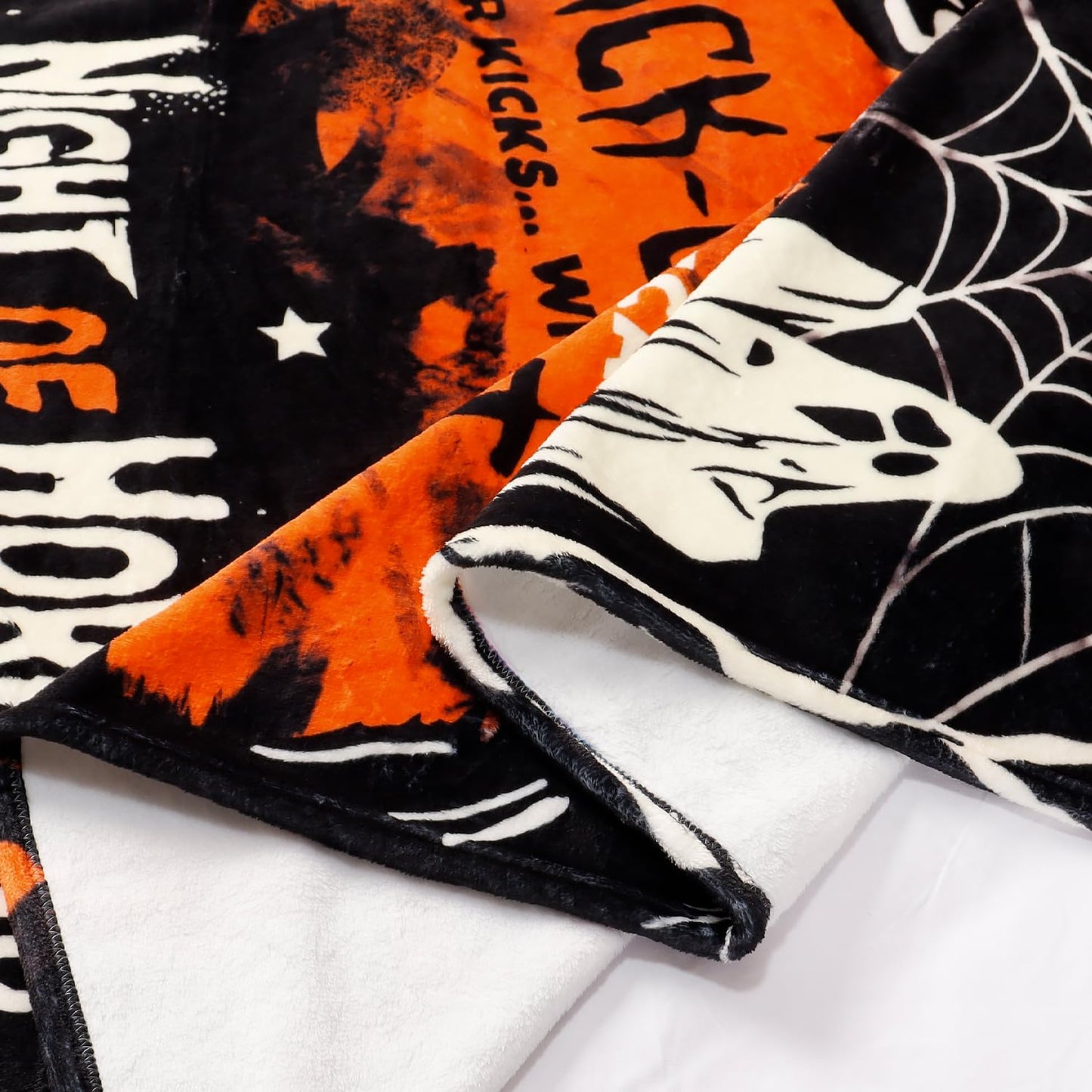 Tupmnbry Halloween Pumpkin Ghost Cat Throw Blanket Flannel 50x60