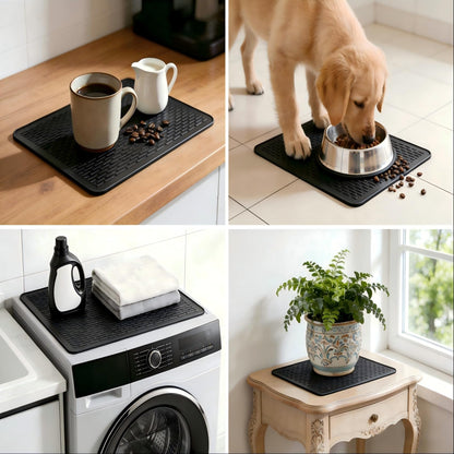TWIZIUAO Electric Stove Cover Mat Heat Resistant Silicone Black 36x21