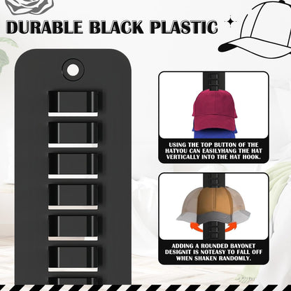 Generic Wall Mounted Hat Rack 2 Pack Adhesive Screw Mount Multilayer Cap Holder