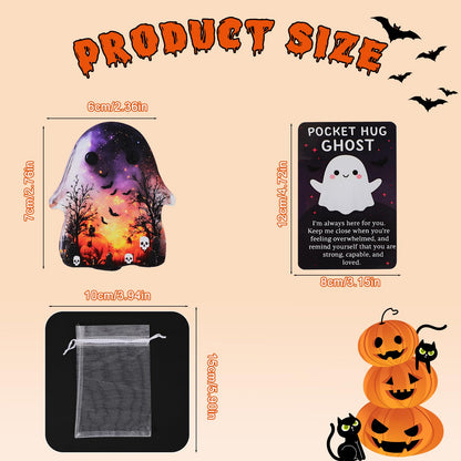 Generic Ghost Pocket Cards Halloween Comfort Inspirational Black Mix
