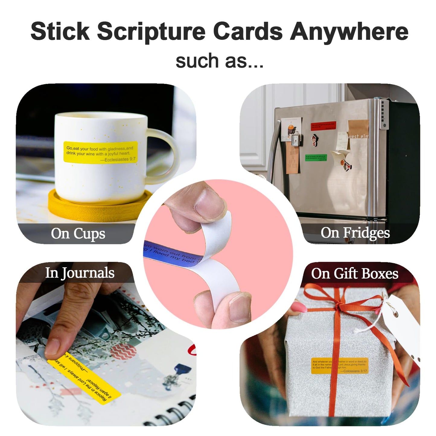 Bible Verse Jar 108 Scripture Stickers Personalized Christian Gift for Women Mom