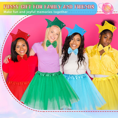 Shyyween 12 Pcs Halloween Sea Fish Costume Headband Tutu Bow Tie Size One Size