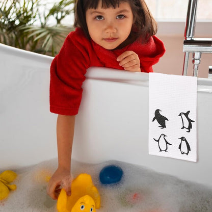 Yomisex Kids Bathroom Towels Rubber Duck Decor Cotton 16x24 Yellow