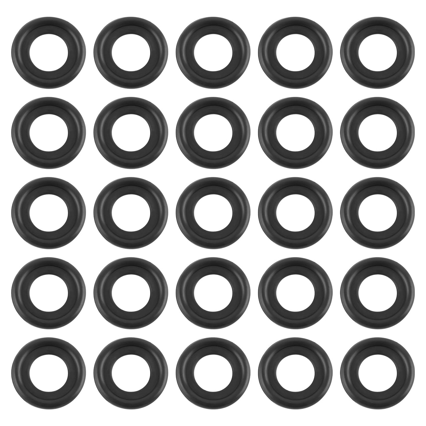 leechio 25 PCS Automotive Oil Drain Plug Gasket M14 Rubber Seal Black