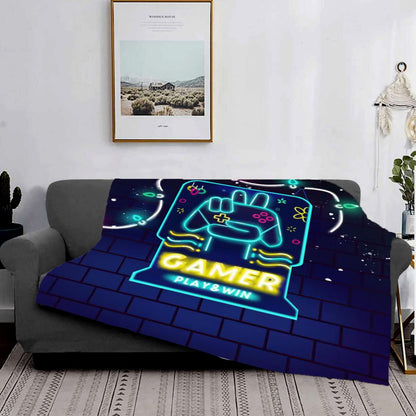 Textattr20 Flannel Gaming Throw Blanket Soft Fleece 50x60 Inches Mt-01