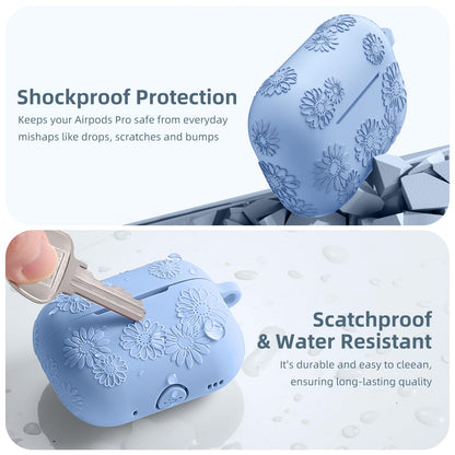 Adorve AirPods Pro Case Cover with Cleaner Kit Soft Silicone Sky Blue