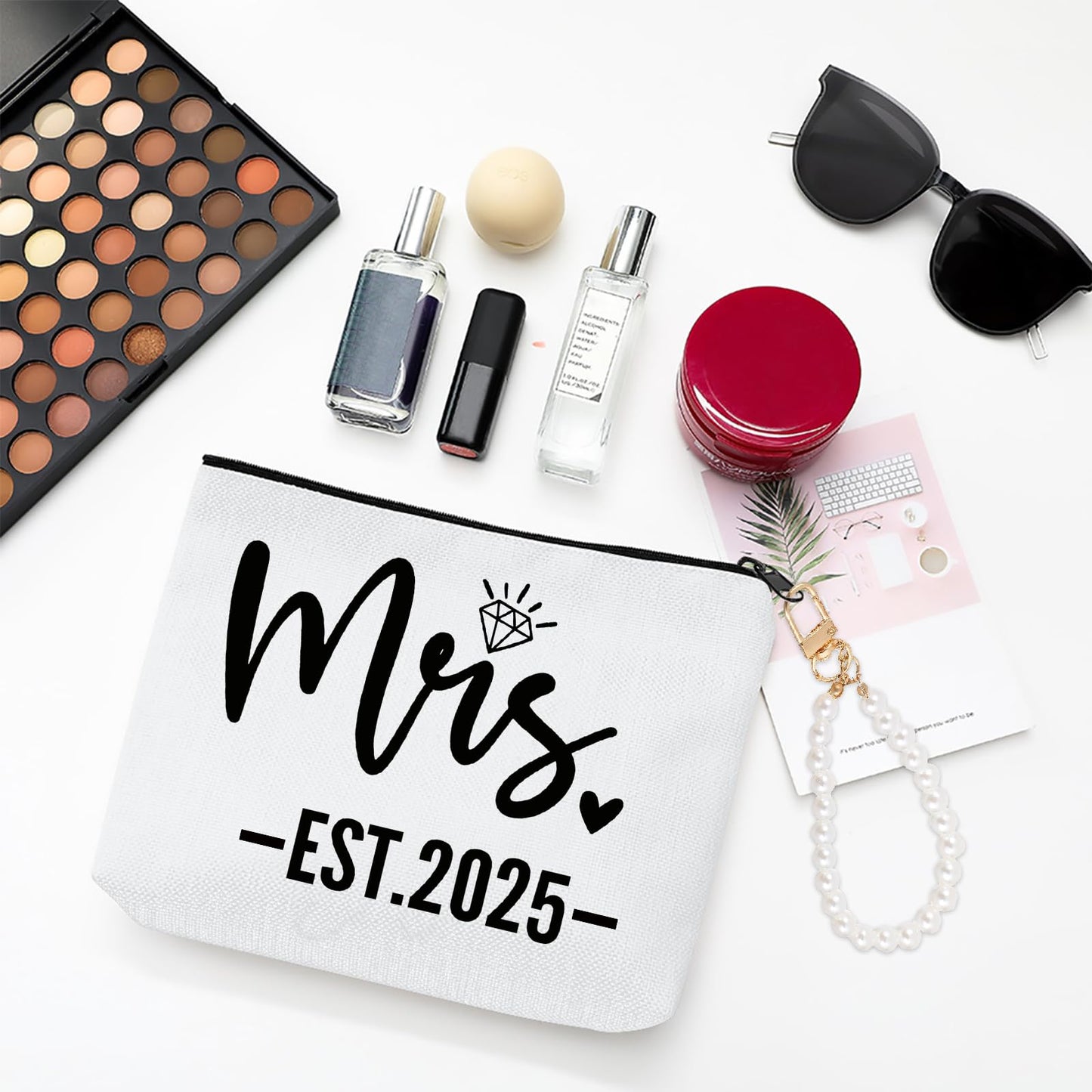 Cyntan Mrs Makeup Bag Bridal Shower Engagement Wedding Bachelorette Gift