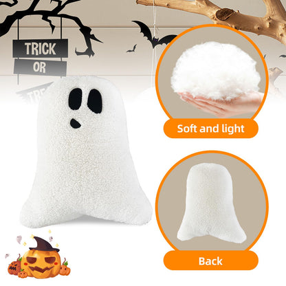 WSARZAHE Halloween Ghost Decorative Throw Pillow Flannel 11.76x7.8 Inch
