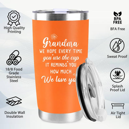 CUPLOOV 20 Oz Rose Gold Stainless Steel Love Rose Tumbler Birthday Gift