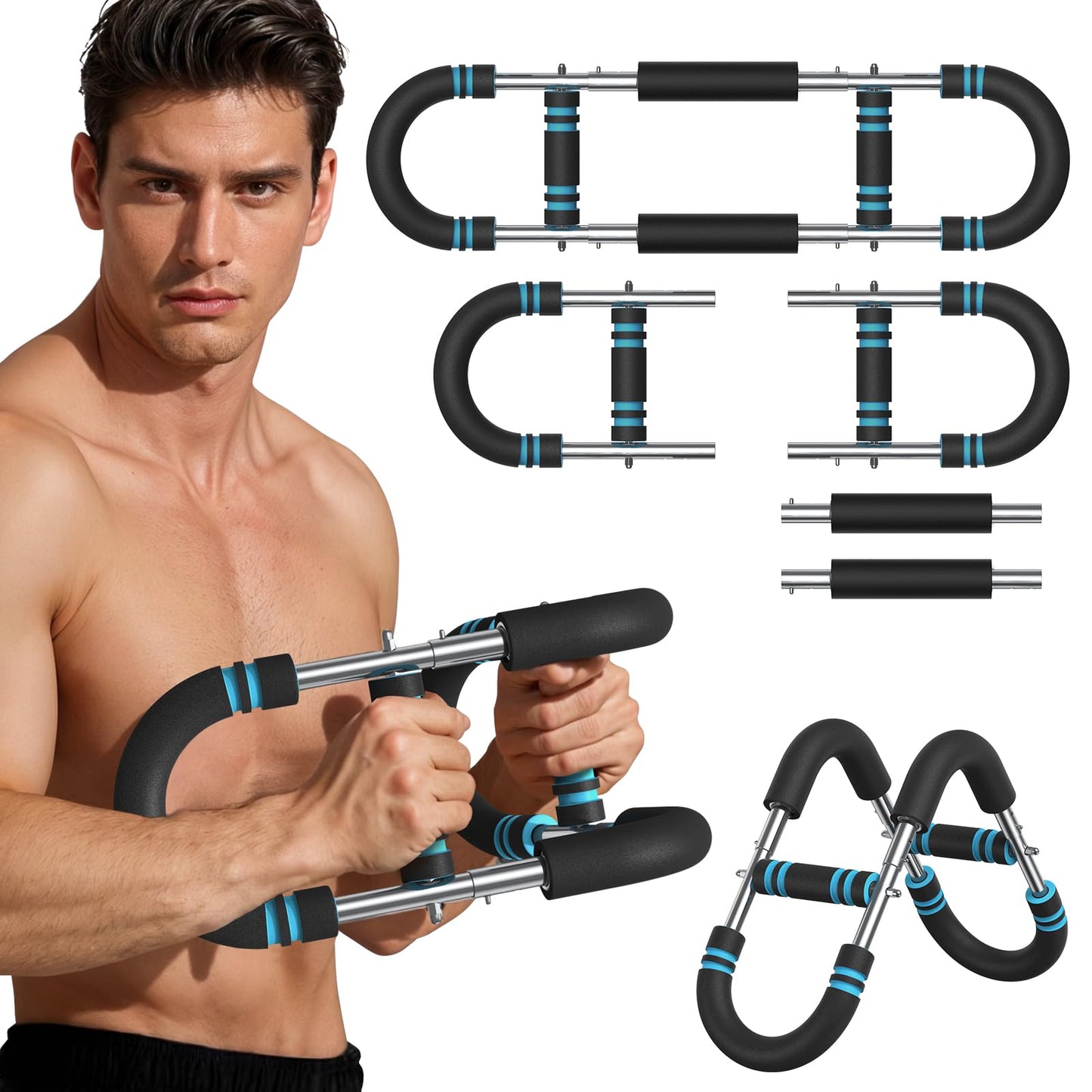 Osnil Twister Arm Trainer Adjustable 60-85-110lbs Forearm Strengthener Blue
