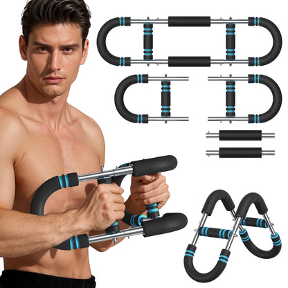 Osnil Twister Arm Trainer Adjustable 60-85-110lbs Forearm Strengthener Blue