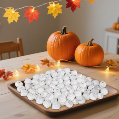 winemana Mini Pumpkins Fall Decorations 80 Pack White Resin Small