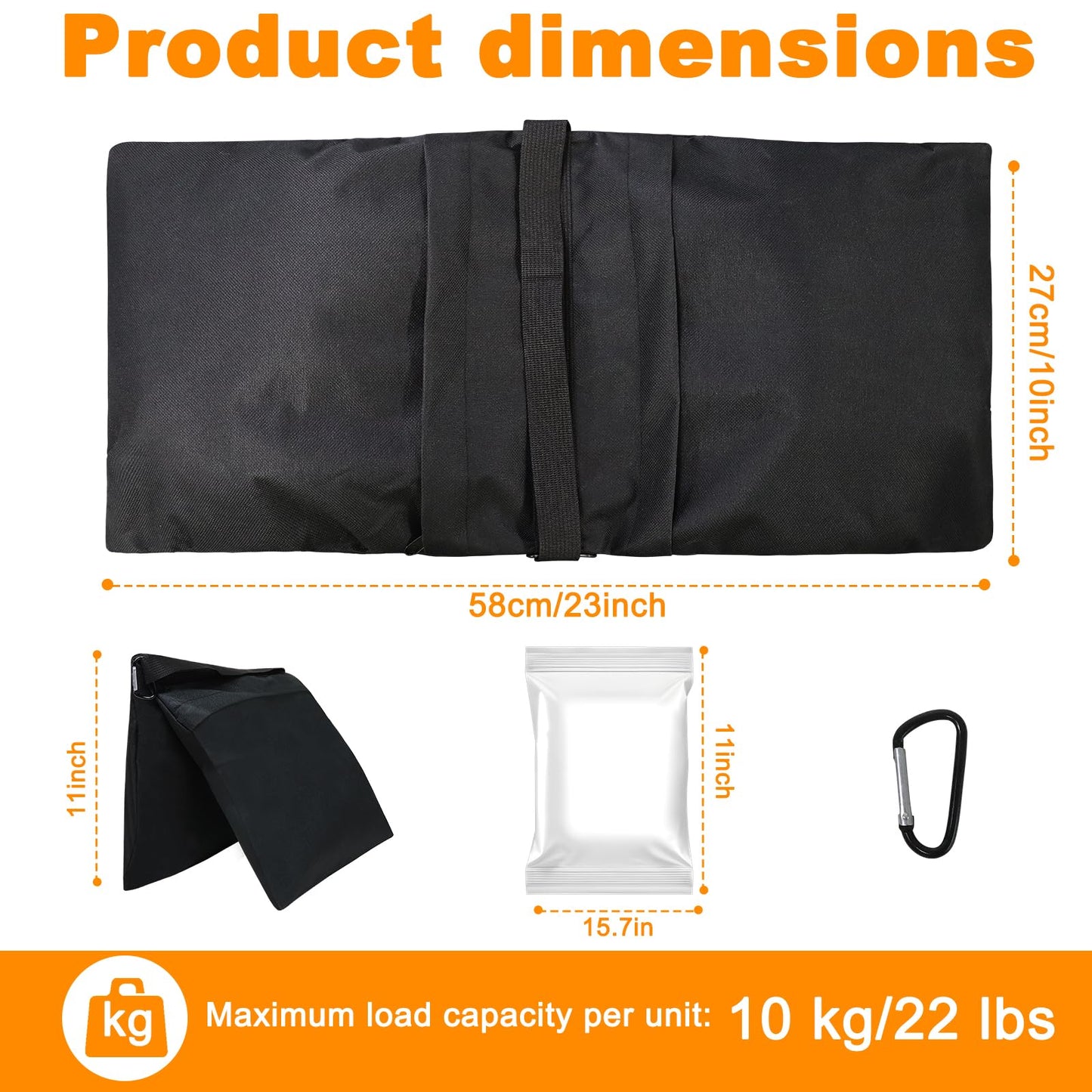Mordx Photography Sandbag Set of 4 Heavy Duty Weight Bags for Light Stand