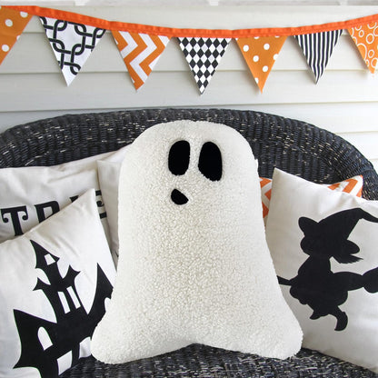 WSARZAHE Halloween Ghost Decorative Throw Pillow Flannel 11.76x7.8 Inch