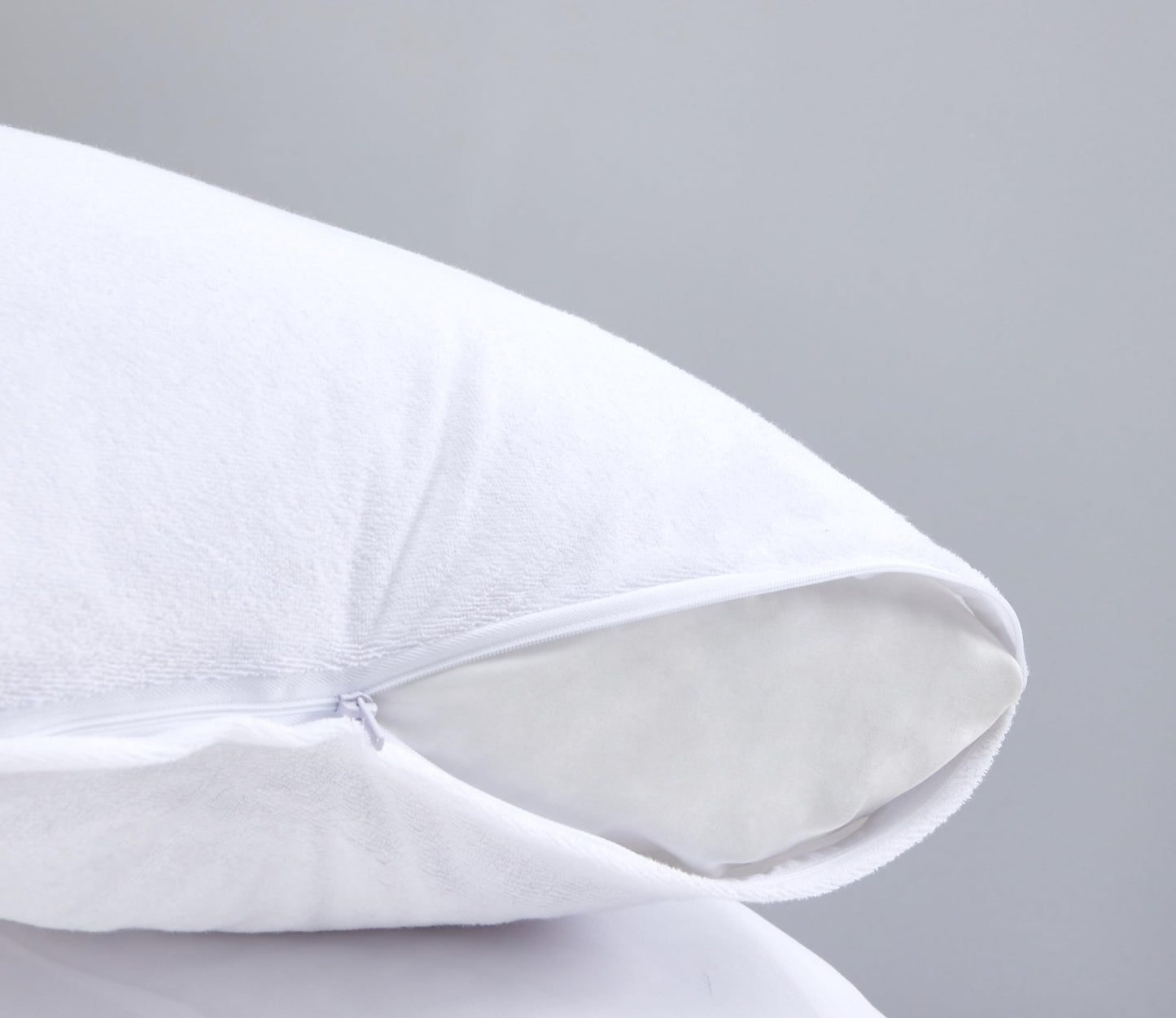 ProtectMySleep Cotton Terry Pillow Protector 2Pack Hypoallergenic Standard Queen